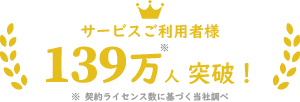 ご利用者様139万人突破！