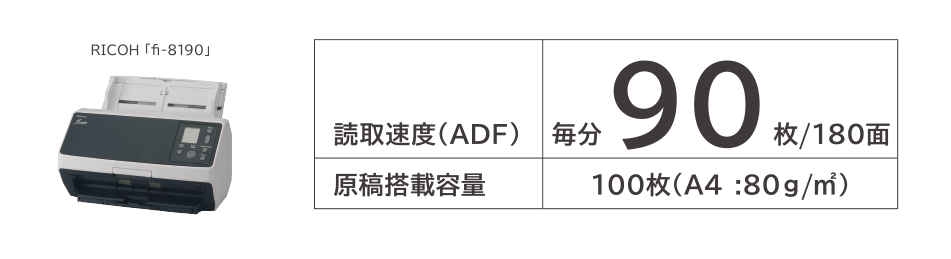 推奨スキャナー RICOH「fi-8190」