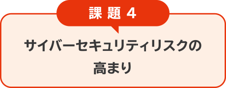 課題4：サイバーセキュリティリスクの高まり